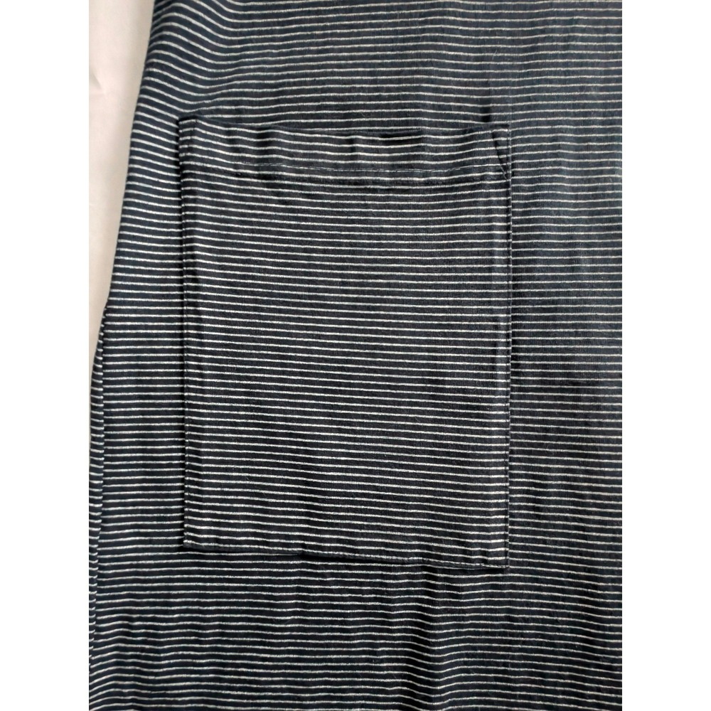 Vintage Fresh Produce Striped Seahorse T-Shirt Dress Navy Blue Pockets Large USA - Picture 9 of 10